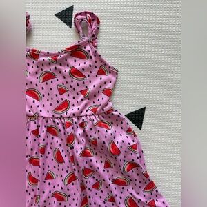 Picapino|Baby girl,toddler bright Pink Watermelon Print sleeveless dress•••boho